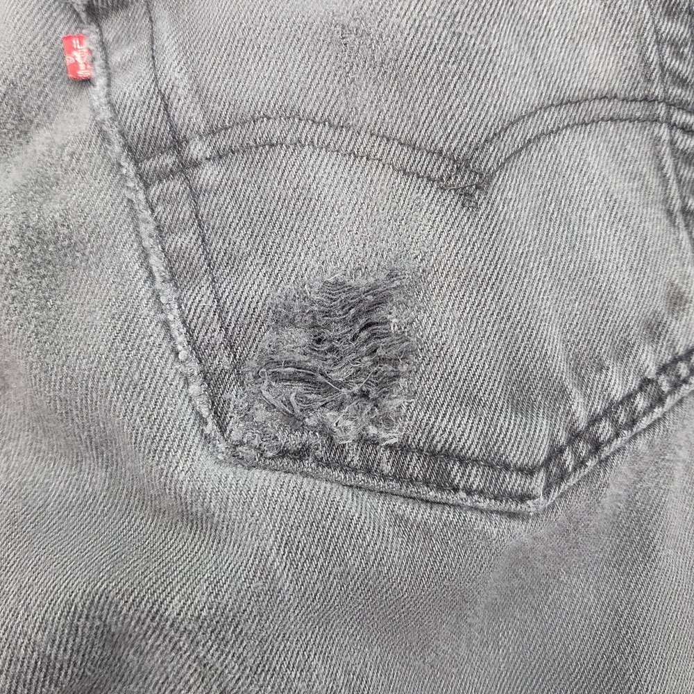 Vintage Levis 501 Jeans Mens Black Made USA Button Distressed 90s Fits 30x30 - Picture 11 of 16
